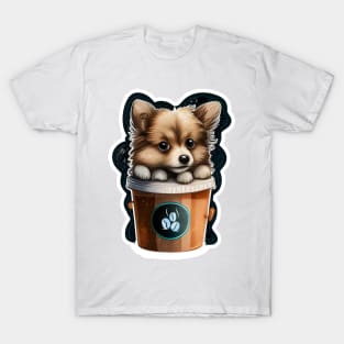 corgi doggy coffee T-Shirt